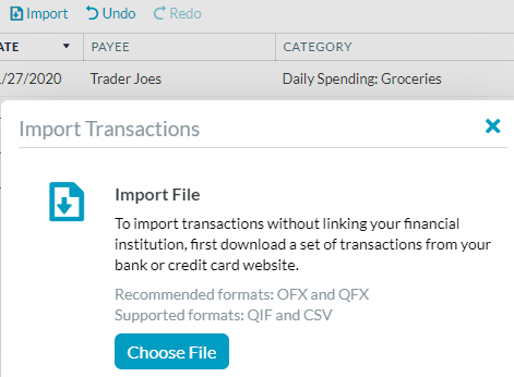 YNAB Import Transactions